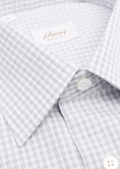 BrioniMen's Classic-Fit Micro-Check Cotton Dress Shirt