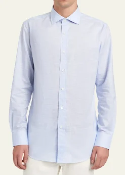 BrioniMen's Cotton Classic-Fit Sport Shirt