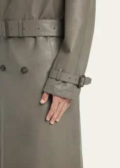 BrioniMen's Loden Leather Trench Coat