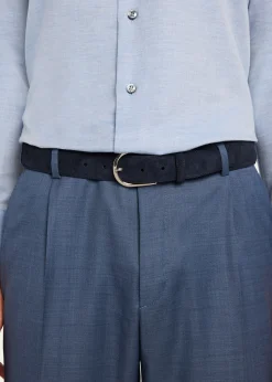 BrioniMen's Suede Round-Buckle Belt