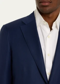 BrioniMen's Textured Solid Two-Piece Suit, Bright Navy