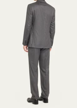 BrioniMen's Tonal Herringbone Wool-Silk Two-Piece Suit