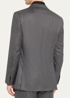 BrioniMen's Tonal Herringbone Wool-Silk Two-Piece Suit