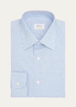 BrioniMen's Ventiquattro Cotton Grid Check Dress Shirt
