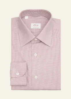 BrioniMen's Ventiquattro Cotton Micro-Houndstooth Dress Shirt