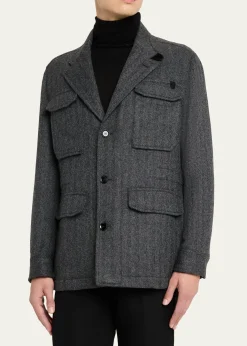 BrioniMen's Baby Alpaca Herringbone Jacket