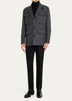 BrioniMen's Baby Alpaca Herringbone Jacket