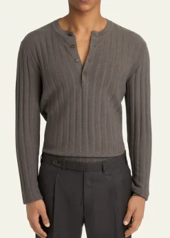 BrioniMen's Cashmere/Silk Henley Sweater
