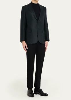 BrioniMen's Cashmere Tonal Plaid Single-Breasted Sport Coat