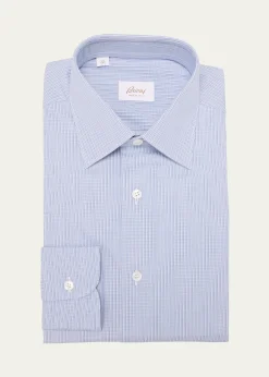 BrioniMen's Cotton Mini Graph Check Dress Shirt