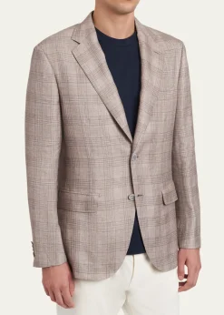 BrioniMen's Linen, Cashmere and Silk Plaid Sport Coat