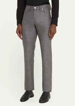 BrioniMen's Meribel Wool Flannel 5-Pocket Pants
