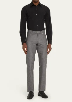 BrioniMen's Meribel Wool Flannel 5-Pocket Pants