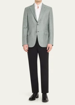 BrioniMen's Ravello Cashmere-Silk Check Blazer