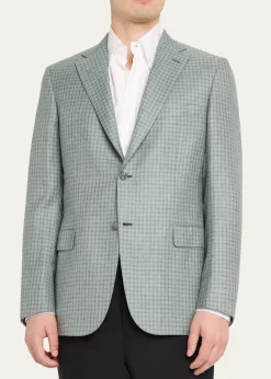 BrioniMen's Ravello Cashmere-Silk Check Blazer