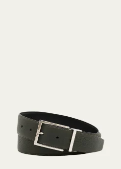 BrioniMen's Reversible Grained Leather Belt