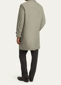 BrioniMen's Silk Cloud Button-Front Car Coat