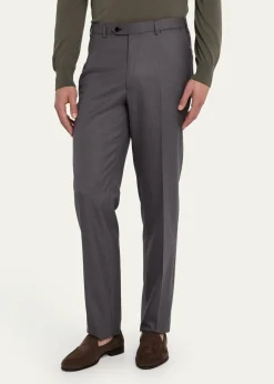 BrioniMen's Solid Twill Dress Trousers