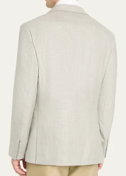 BrioniMen's Wool Plume Plaid Single-Breasted Sport Coat