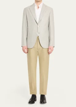 BrioniMen's Wool Plume Plaid Single-Breasted Sport Coat