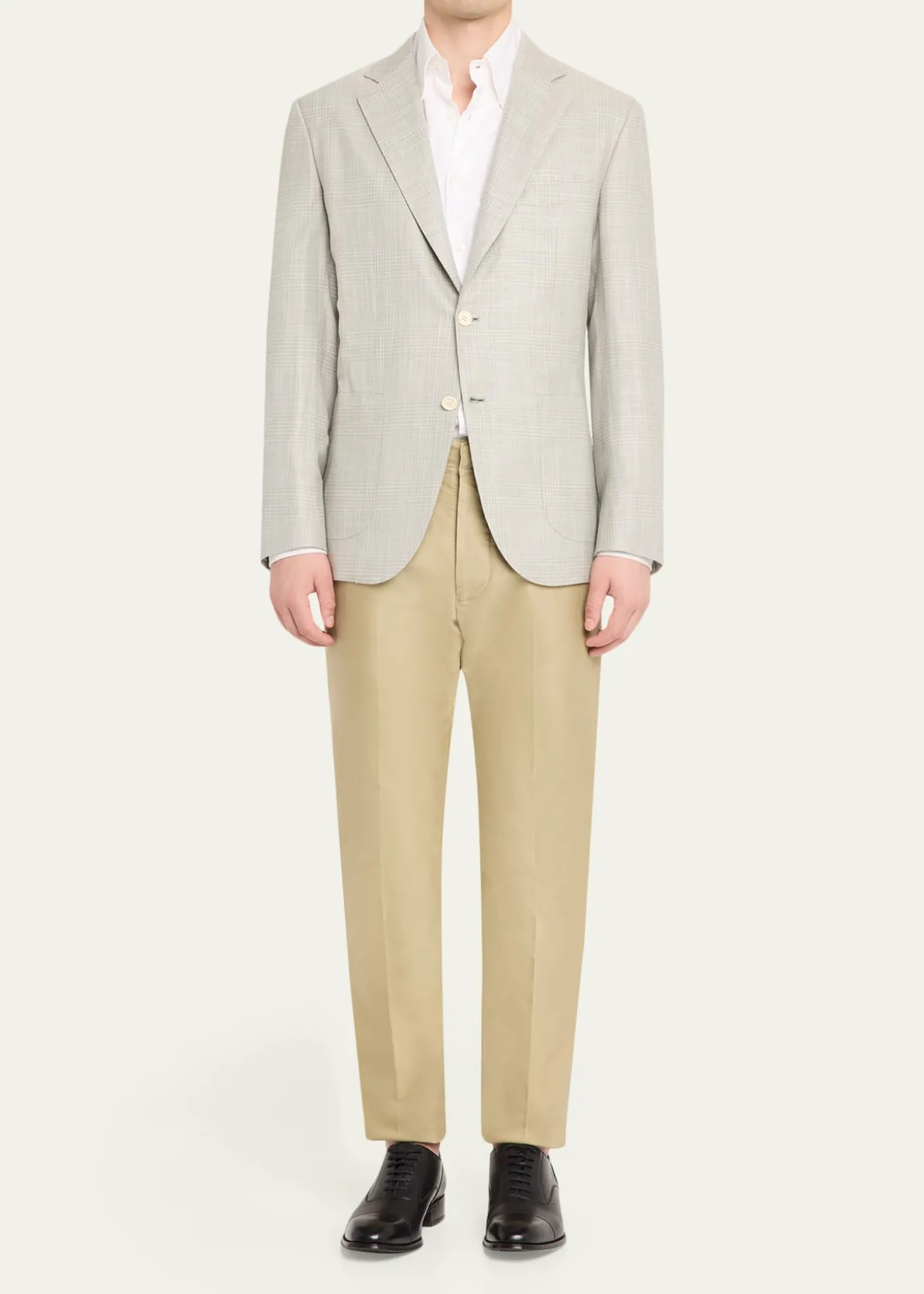 BrioniMen's Wool Plume Plaid Single-Breasted Sport Coat