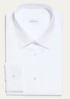 BrioniWardrobe Essential Solid Dress Shirt, White