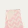 Butterscotch BlankeesPersonalized Ribbed Chevron-Knit Baby Blanket, Light Pink