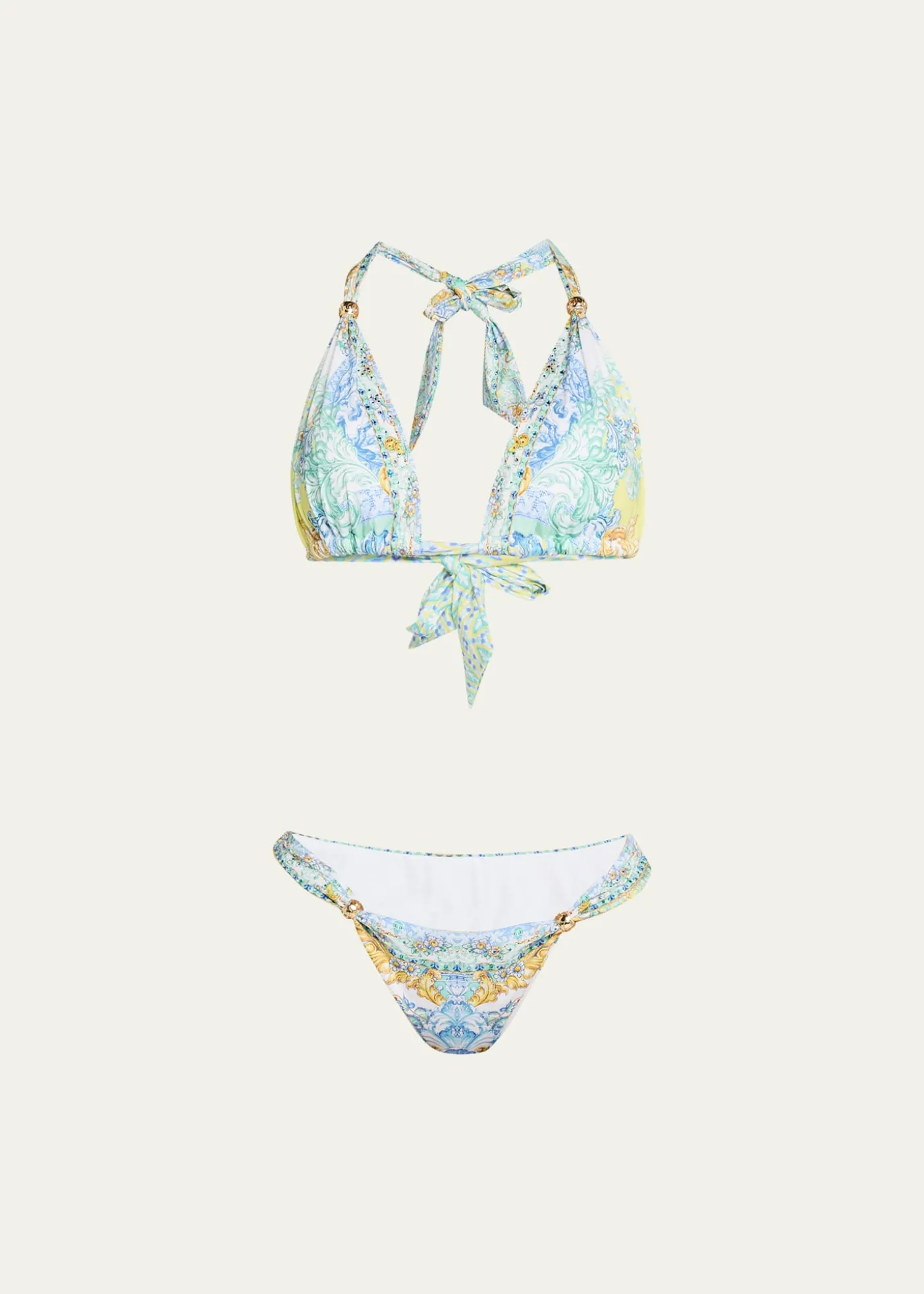 CamillaDial Up The Tiles Soft-Tie Two-Piece Swimsuit