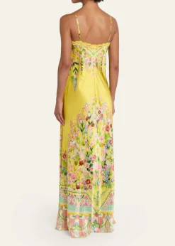 CamillaLady Limonada Bias Slip Dress with Lace Edge Detail