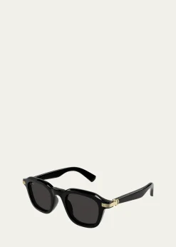 CartierMen's CT0536S Acetate Rectangle Sunglasses