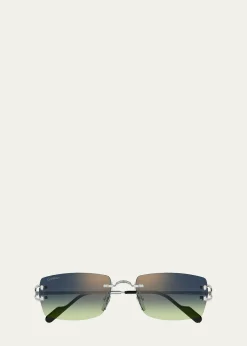 CartierMen's CT0550S-008 Metal Rectangle Sunglasses