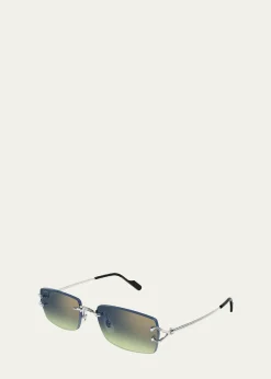 CartierMen's CT0550S-008 Metal Rectangle Sunglasses