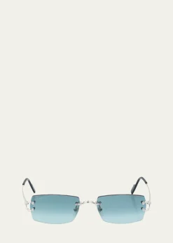 CartierMen's CT0550S Metal Rectangle Sunglasses