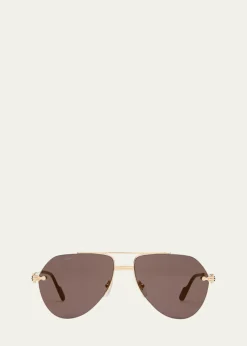CartierMen's Metal Aviator Sunglasses