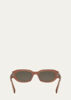 CelineMen's 3 Dots Acetate Rectangle Sunglasses
