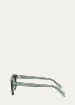 CelineMen's Acetate Round Sunglasses