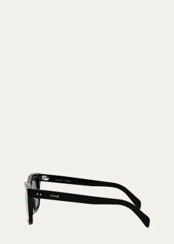 CelineMen's Celine Thin Acetate Square Sunglasses