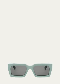 CelineMen's 3-Dot Acetate Rectangle Sunglasses