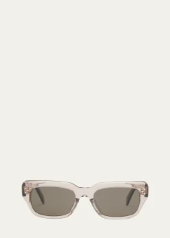 CelineMen's 3-Dot Acetate Rectangle Sunglasses