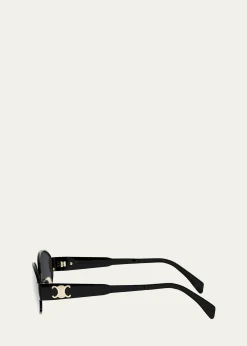 CelineMen's Triomphe Metal Oval Sunglasses