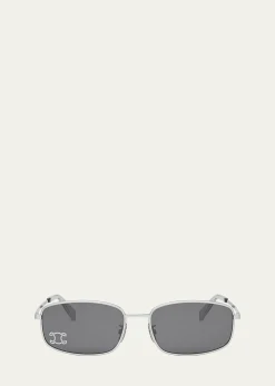 CelineMen's Triomphe Metal Rectangle Sunglasses