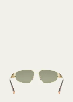 CelineMen's Triomphe Pilot Metal Sunglasses