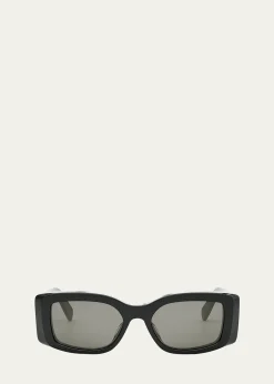 CelineMen's Triomphe Rectangular Acetate Sunglasses