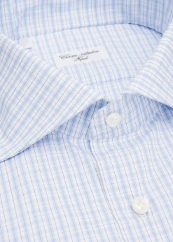 Cesare AttoliniMen's Grid-Check Cotton Dress Shirt