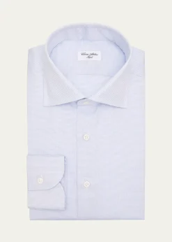 Cesare AttoliniMen's Micro-Dot Cotton Dress Shirt
