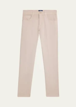 Cesare AttoliniMen's Cotton Slim Straight-Leg Five-Pocket Pants