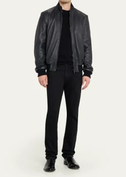 Cesare AttoliniMen's Leather Bomber Jacket