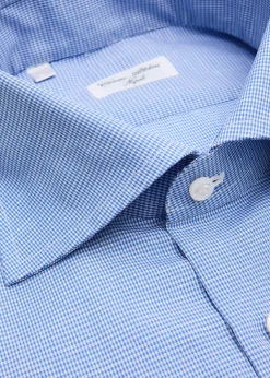 Cesare AttoliniMen's Micro-Check Cotton-Linen Shirt