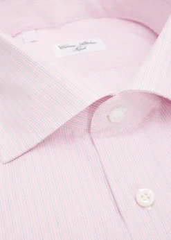 Cesare AttoliniMen's Micro-Plaid Cotton Dress Shirt