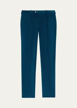 Cesare AttoliniMen's Slim Corduroy Flat-Front Pants